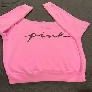 PINK Off the shoulder sweatshirt